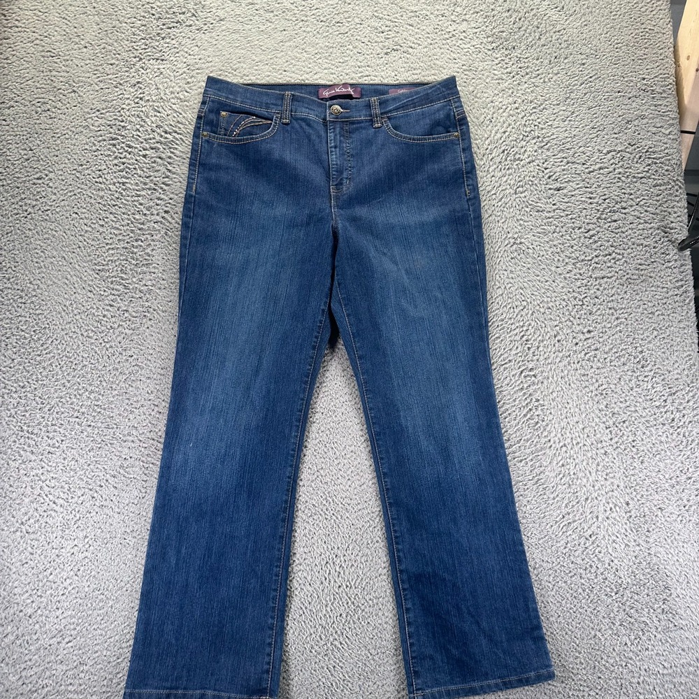 Gloria Vanderbilt Gabby Jeans Womens 16P Blue Cotton Denim Bootcut Faded Stretch